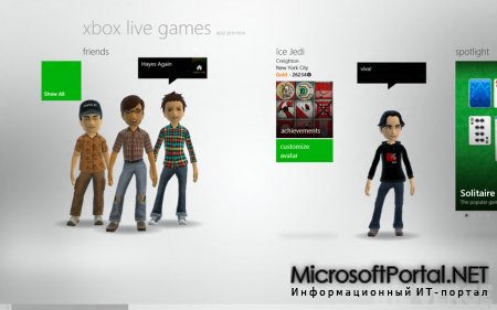 Подробнее об интеграции Xbox LIVE в ОС Windows 8