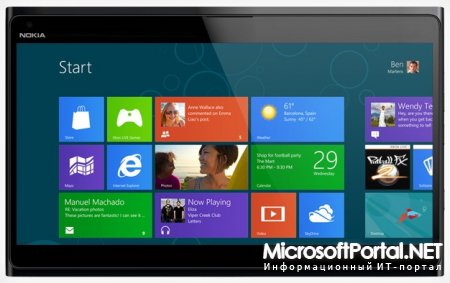 Nokia и Dell будут первыми на рынке планшетов на базе Windows 8