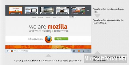 Mozilla представила концепт Metro-версии Firefox