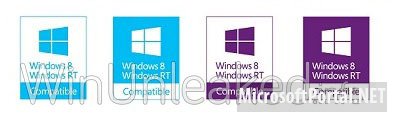 Новые бляшки совместимости с Windows 8 и Windows RT