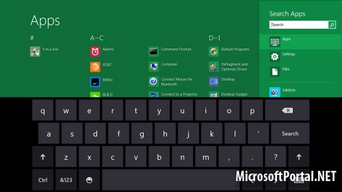 В Windows 8 будет новая сенсорная клавиатура