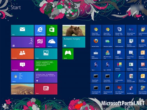 Фоновые рисунки стартового экрана в Windows 8