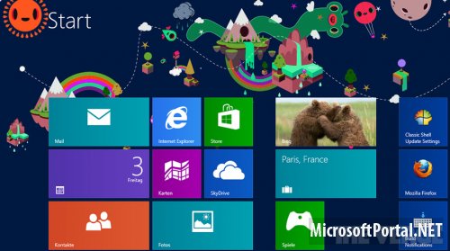 Фоновые рисунки стартового экрана в Windows 8