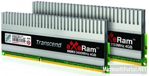 Transcend представила ОЗУ aXeRam DDR3-2133 и DDR3-2400