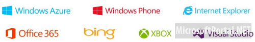Новые логотипы различных продуктов компании Microsoft