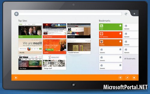Скриншоты Mozilla Firefox в стиле Modern