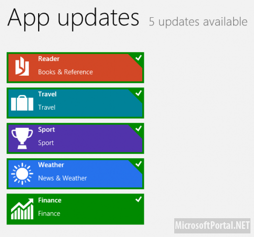 Microsoft продолжает обновлять стандартные приложения Windows 8