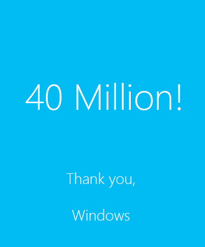 Microsoft продала более 40 миллионов лицензий на Windows 8