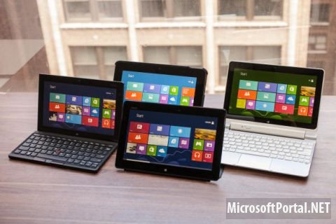 Компания Microsoft cнизила минимальное разрешение экрана для планшетов на Windows 8
