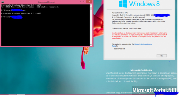 Скриншот Windows Blue Build 6.3.9347