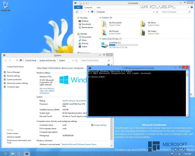 Windows Blue Build 6.3.9369 поддерживает новую файловую систему ReFS