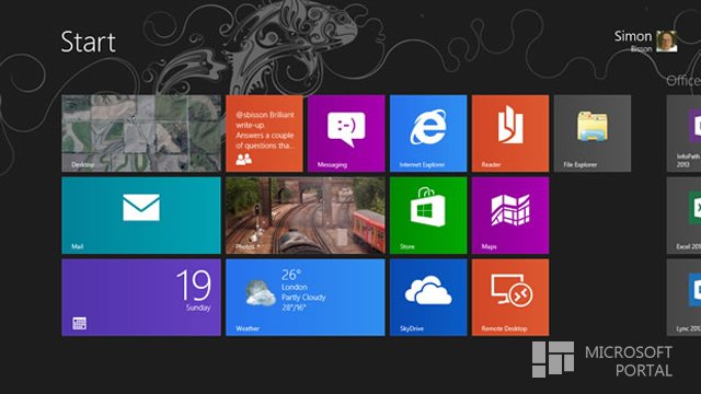 Стартовый экран Windows 8.1 получит Портретный режим