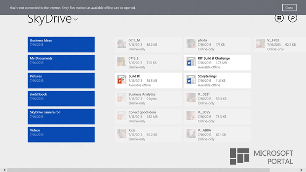 Компания Microsoft детально рассказала об интегрированном  в Windows 8.1 Preview хранилище SkyDrive