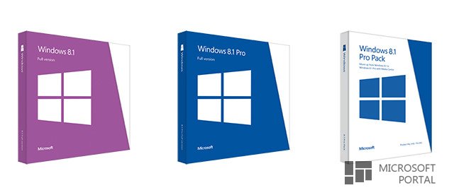 Дизайн «коробок» и цены на Windows 8.1