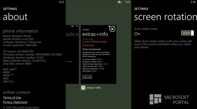 Скриншоты обновления GDR3 для Windows Phone 8