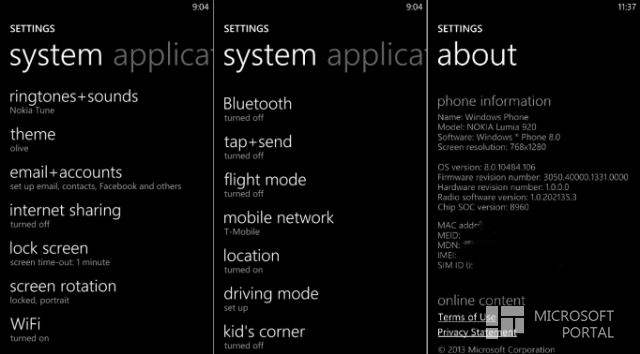 Скриншоты обновления GDR3 для Windows Phone 8