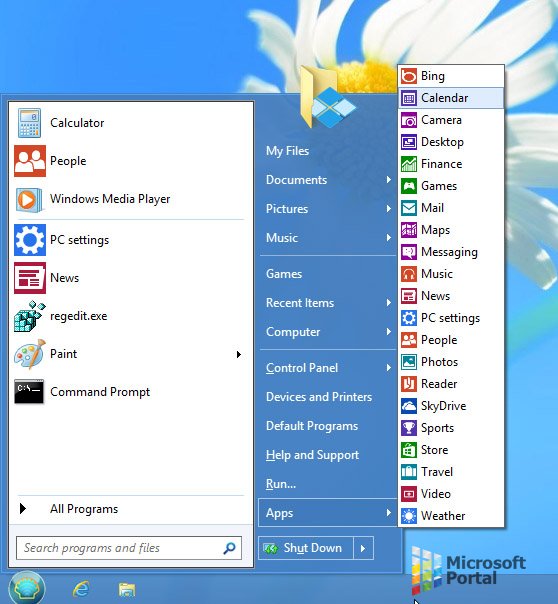 Слухи: полноценное меню "Пуск" вернется в Windows 8.2