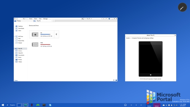 Концепт Windows 9 Pro Preview Build 9901