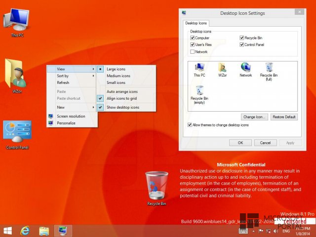 Еще скриншоты обновления для Windows 8.1