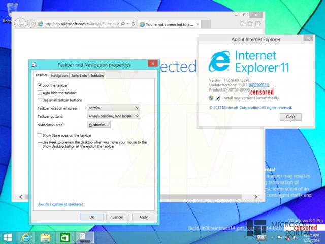 Скриншоты второй тестовой сборки Windows 8.1 2014 Update