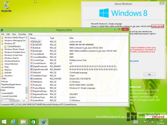 В сеть утекла первая сборка Windows 8.1 2014 Update