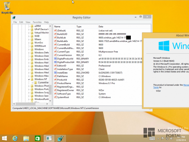 Новая сборка Windows 8.1 Update 1 9600.17024.140214-1700