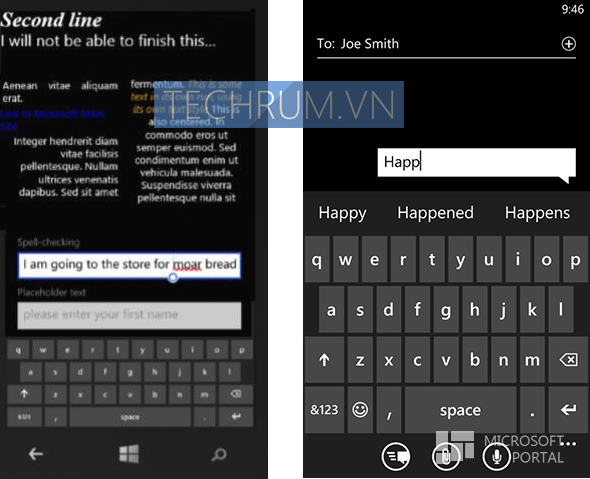 В Windows Phone 8.1 будет представлен уменьшенный варинт клавиатуры