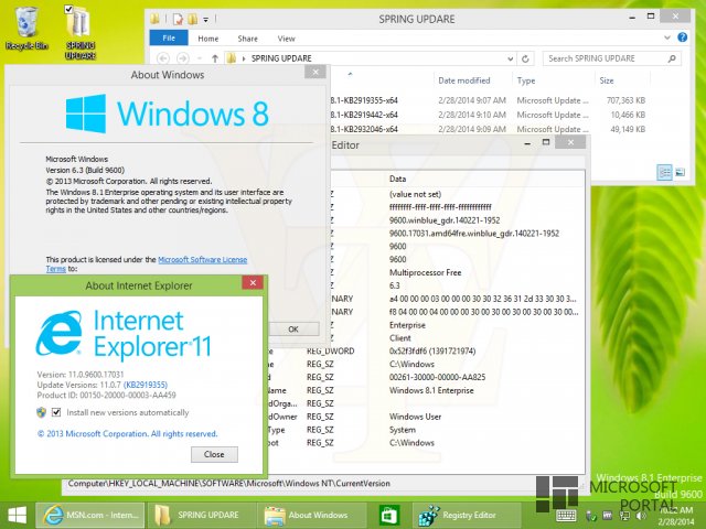 Сборка 17031 – это Windows 8.1 Update RTM?
