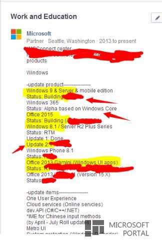 В разработке: Windows 9, Windows Phone 9, Windows 365, Office 2015 и Windows 8.1 Update 2