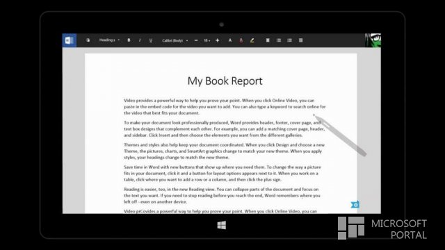 Новые скриншоты сенсорной версии Microsoft Office