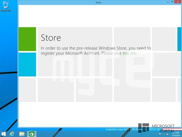 Скриншоты Windows 9 Build 9795
