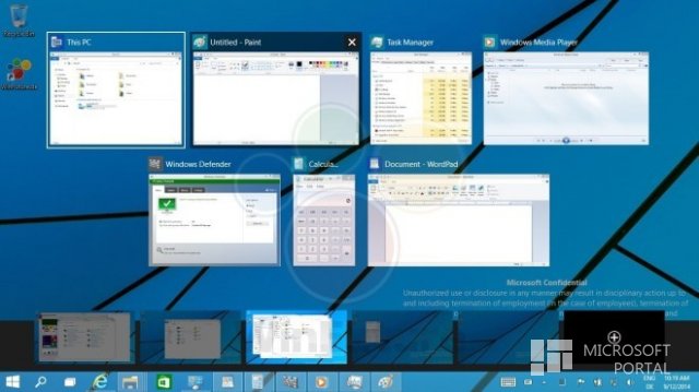 Windows 9: Демонстрация работы мульти-рабочих столов на видео