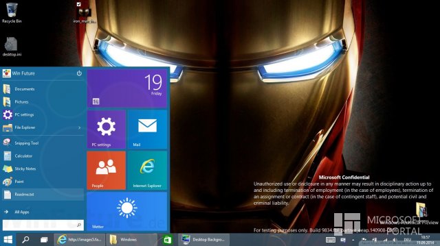 Очередная порция скриншотов сборки Windows 9 Build 9834