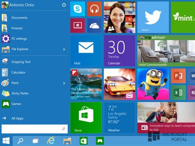 Microsoft собрала сборку Windows 10 Technical Preview Build 9861