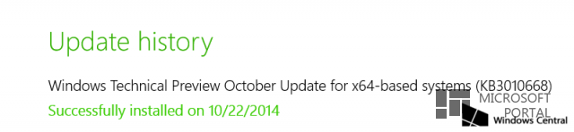 Microsoft выпустила патч для Windows 10 Technical Preview Build 9860