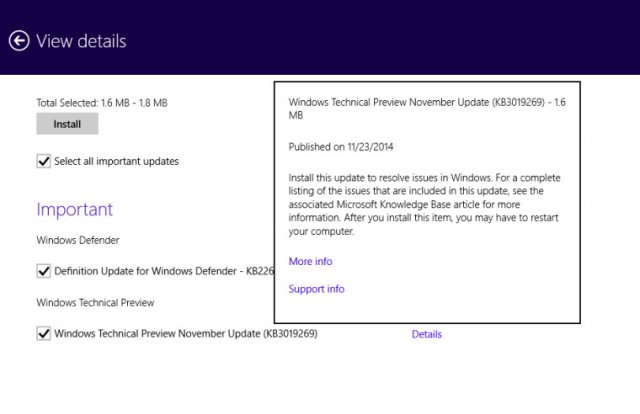 Microsoft выпустила обновление для Windows 10 Technical Preview Build 9879