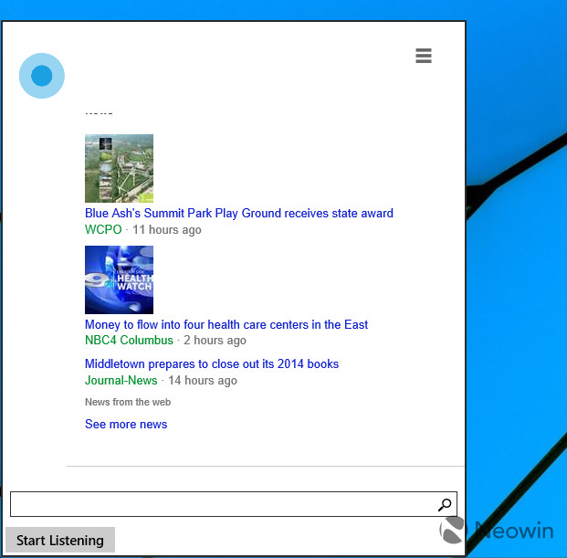 Ещё больше изображений голосового помощника в Windows 10