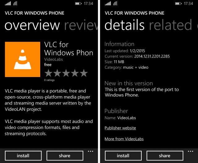 Разработчики VLC готовы выпустить публичную версию приложения для Windows Phone