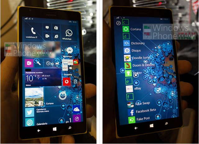 Новые фото Стартового экрана Windows 10 для смартфонов