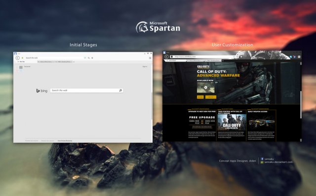 Концепт браузера Microsoft Spartan