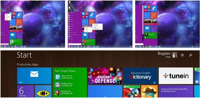 Стартовый экран Windows 8.1 против меню «Пуск» в Windows 10