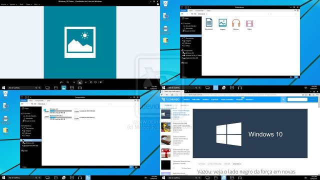 Концепт Windows 10 с тёмной темой