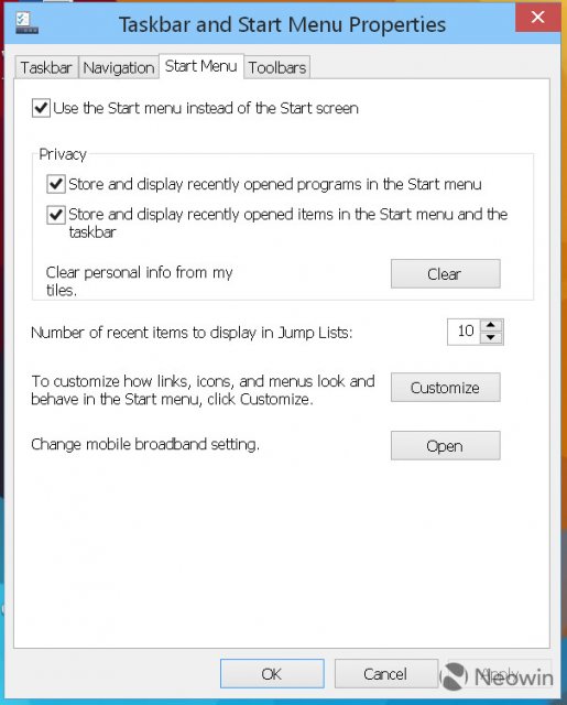 Windows 10: Charm bar'а больше нет. Стартовый экран доступен только для небольших устройств