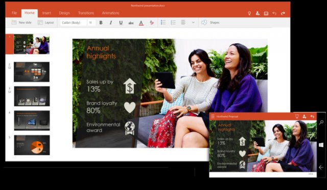 Microsoft продемонстрировала сенсорную версию Office на видео