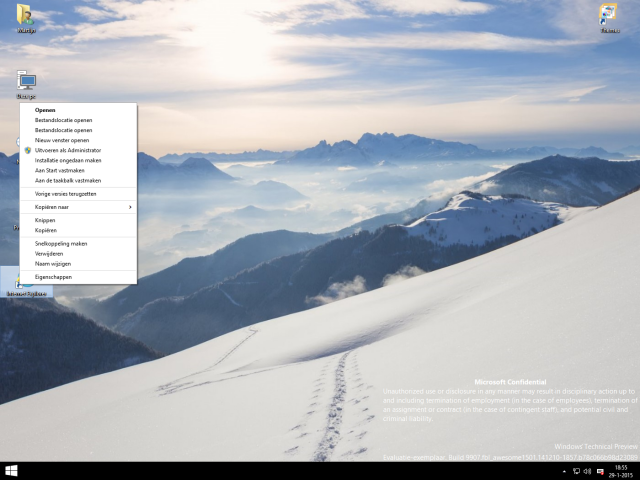 Скриншоты нового контекстного меню из сборки Windows 10 TP Build 9907