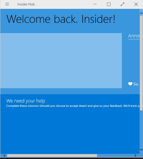 Первая публичная сборка Windows 10 TP для смартфонов не будет включать в себя приложение Insider Hub