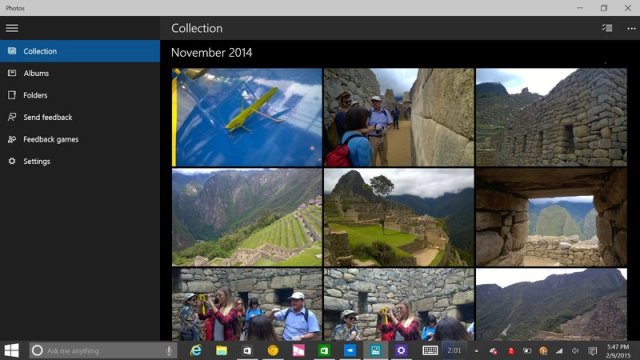Microsoft обновила приложение Фотографии в Windows 10 Technical Preview