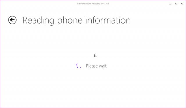 Скриншоты Microsoft Windows Phone Recovery Tool