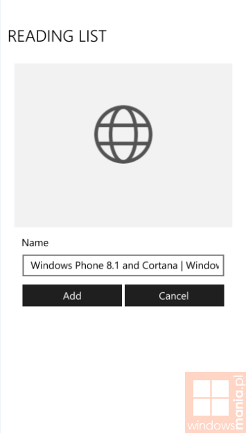 Новые скриншоты браузера Spartan в Windows 10 for Phones