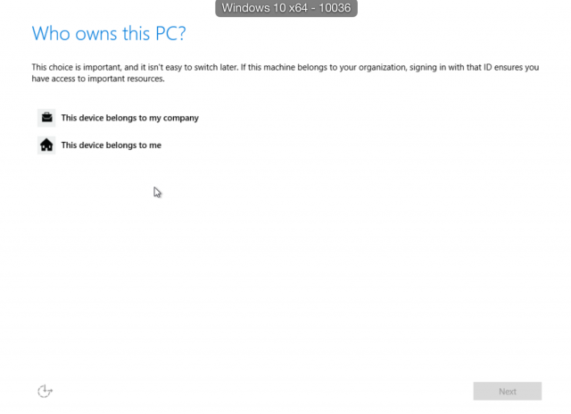 Новый вид настроек в Windows 10 Pro Technical Preview Build 10036
